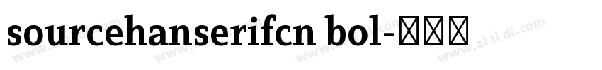 sourcehanserifcn bol字体转换